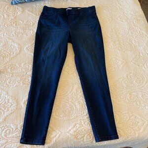 NINE WEST pull-on jeggings skinny dark wash women's size 16